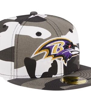 Men's New Era Baltimore Ravens Urban Camo 59FIFTY Fitted Hat Size 7 1/2 New